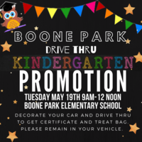 Boone Park Kindergarten Drive Thru Promotion