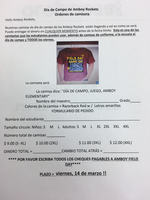 Spanish Field Day Shirt Order Form